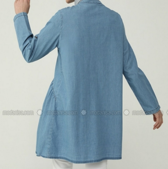 Blue crew neck Tunic - Picture 7 of 7